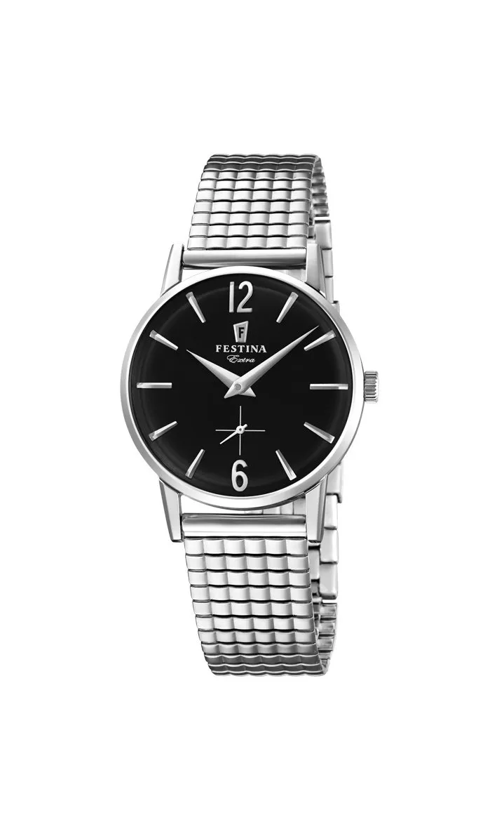 FESTINA Reloj Mujer en acero y esfera de color negro 